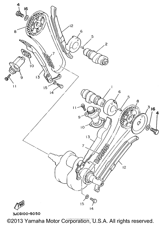 XV535SG Цепь механизма газораспределения
