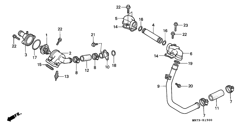 Water pump/thermostat