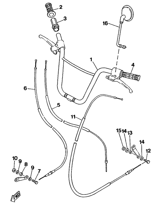 ME50 Handlebar - cables