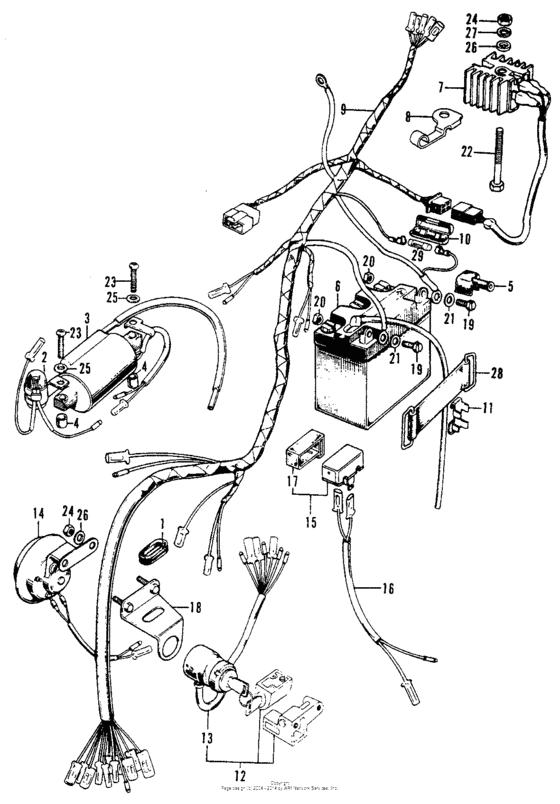 Wire harness + battery
