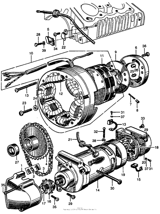 Alternator + starter motor