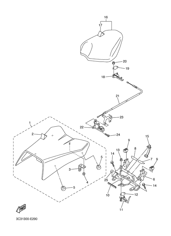 FZ1-S Сиденье