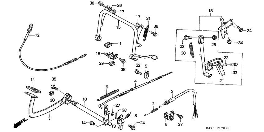 Stand/brake pedal