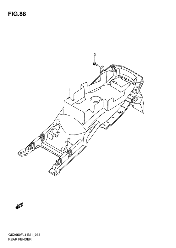 GSX650F Заднее крыло
