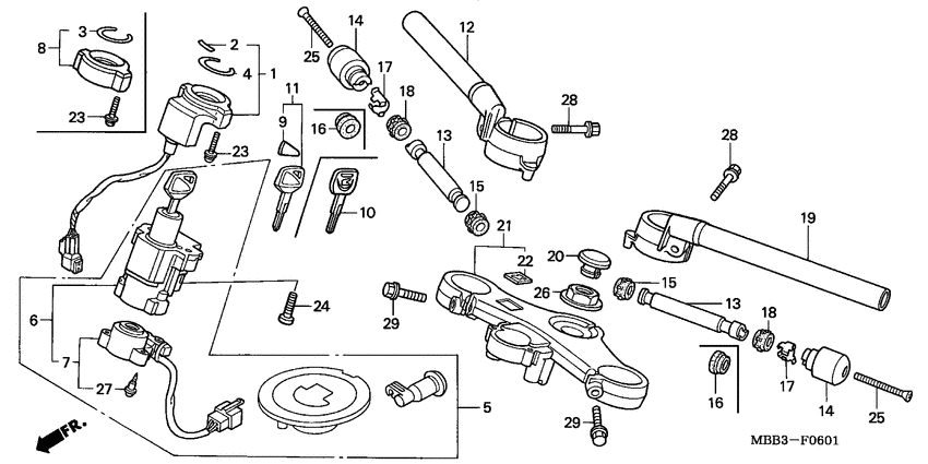 Handle pipe/top bridge