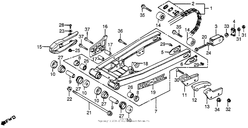 Swingarm + drive chain 82
