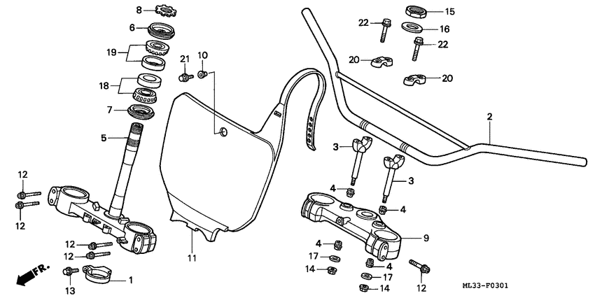 Handle pipe/top bridge/ steering stem