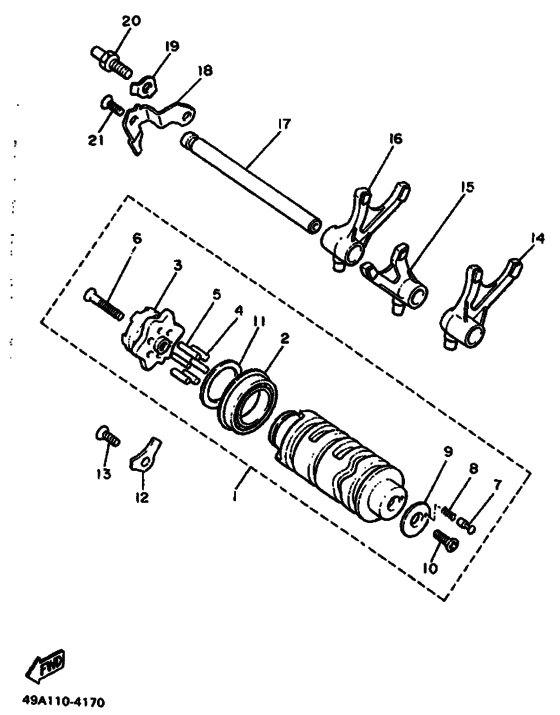 Shift cam & fork