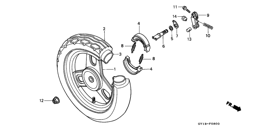 Rear wheel complete assy