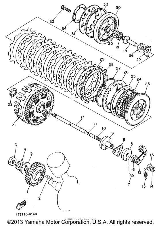 XV1100G Сцепление