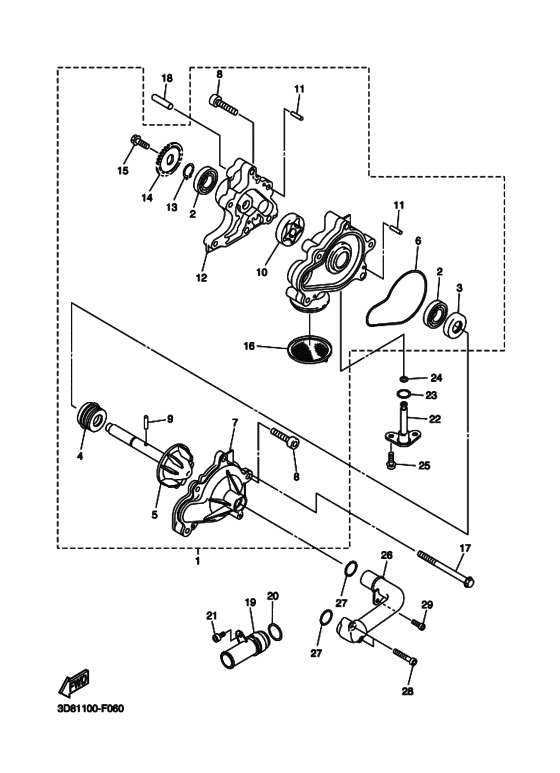 XVS1300A Водяной насос