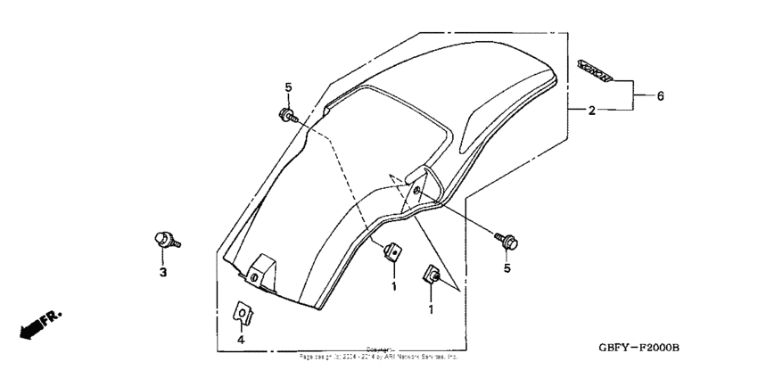 CR80RB Задний бампер