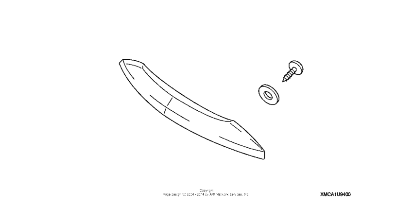 GL1800 (ABS) Trunk handle (chrome w / gl logo)