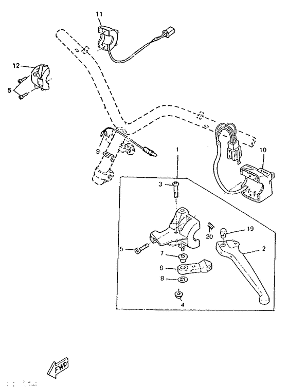 Handle switch. lever