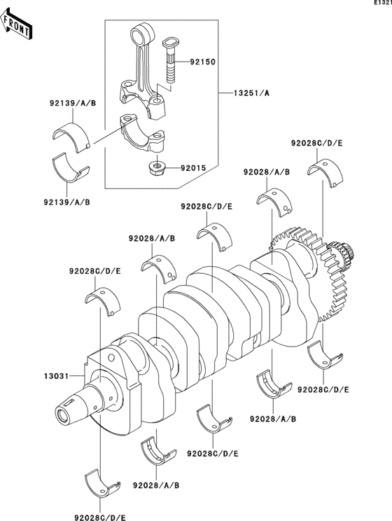 ZX900 Коленвал