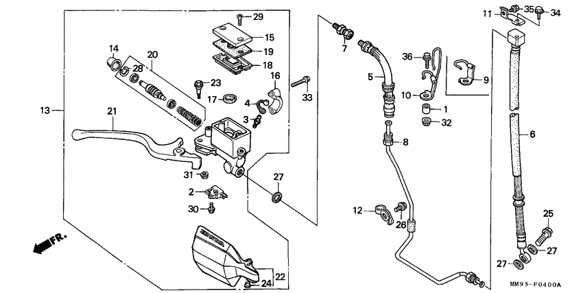 Fr. brake master cylinder