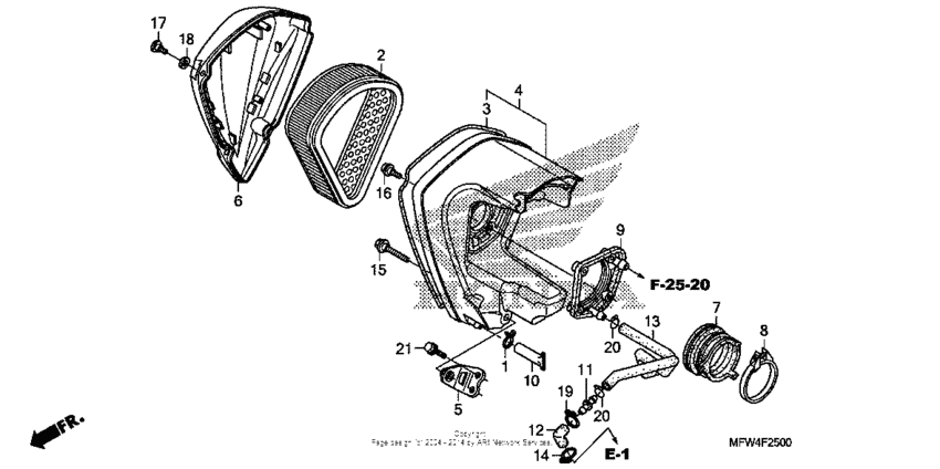 VT1300CS (ABS) Воздушный фильтр