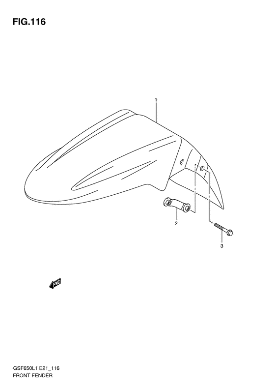 GSF650S Переднее крыло