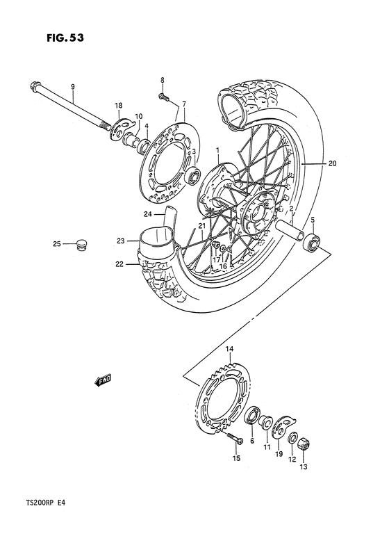 Rear wheel complete assy