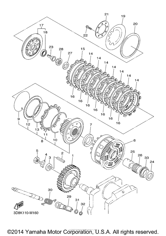 XVS1300A Сцепление