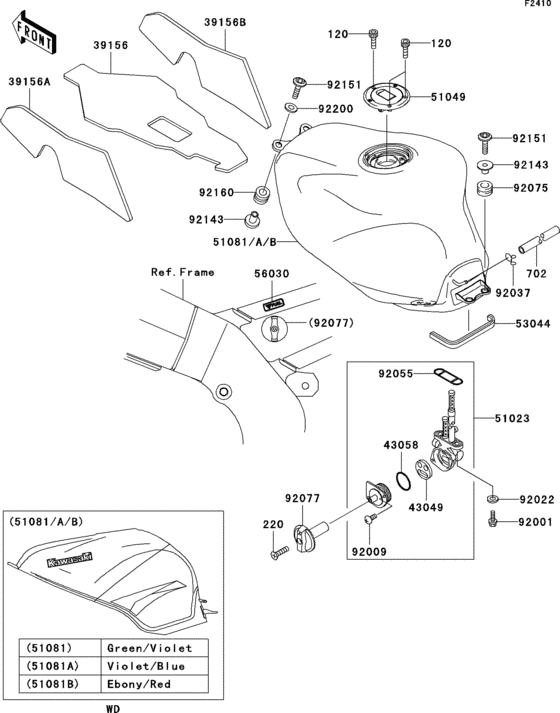 Fuel tank(zx900-e1p)