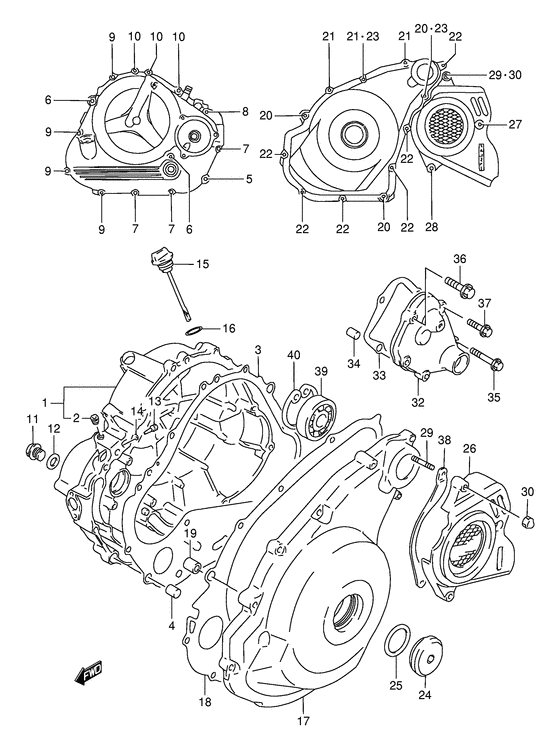 Crankcase cover ass`y  (v