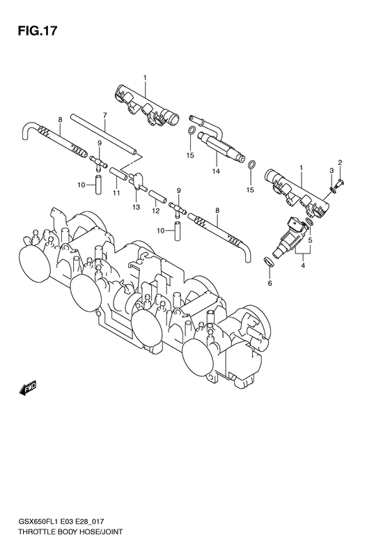 Throttle body hose/joint