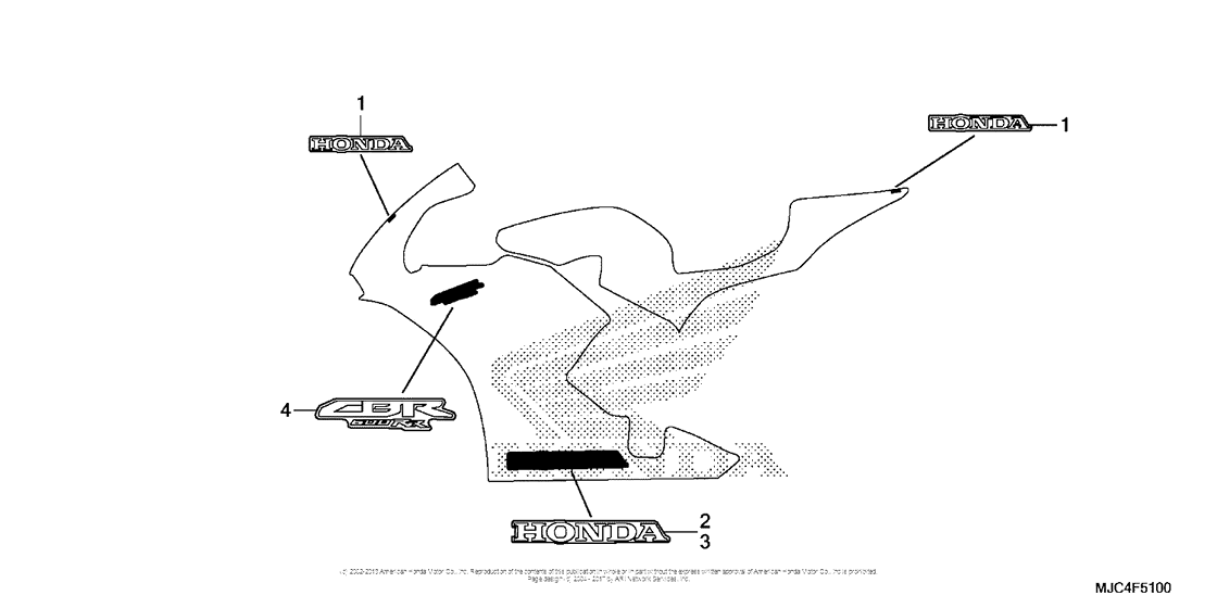 CBR600RR (ABS) Наклейки 1
