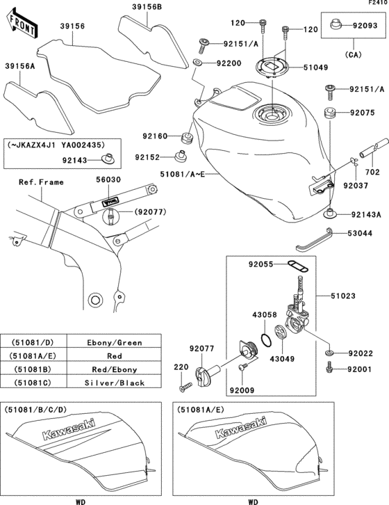 Fuel tank(1/2)(zx600-j1)