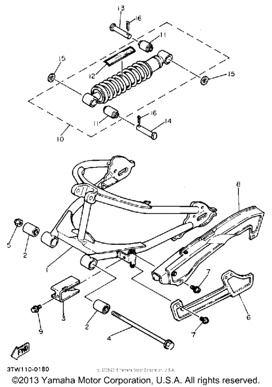Swing arm - rear shocks