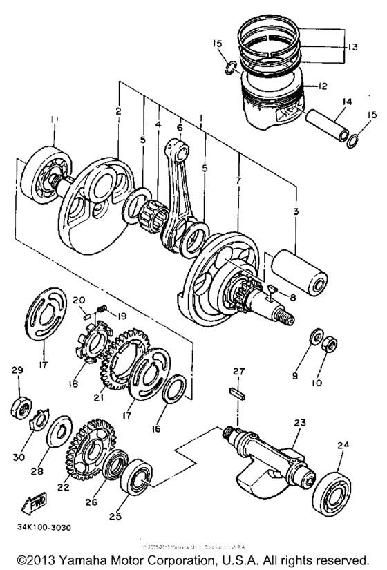 Crankshaft-piston