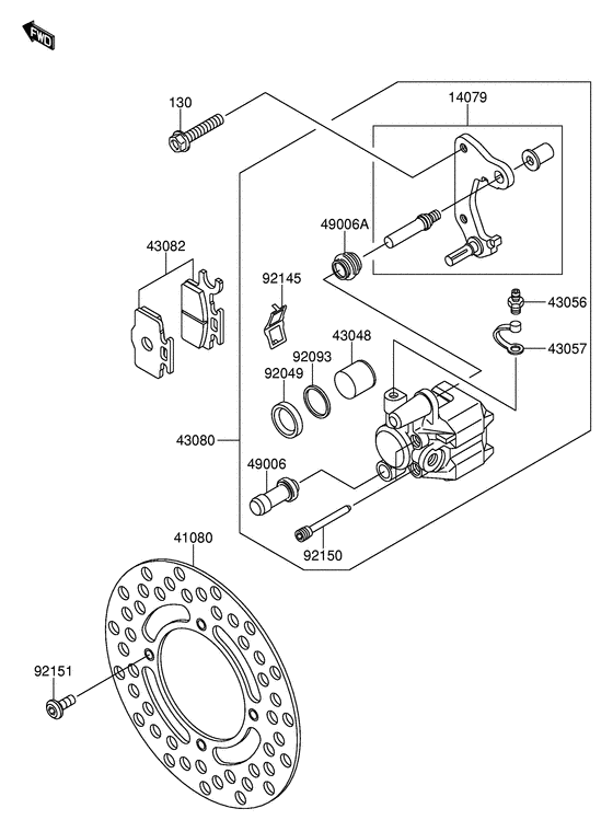 RM65 Передний суппорт