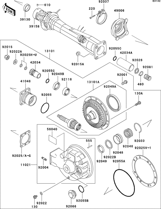 Drive shaft/final gear(1/2)