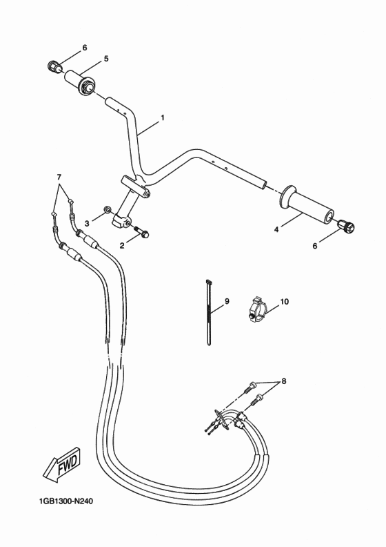 Steering handle & cable