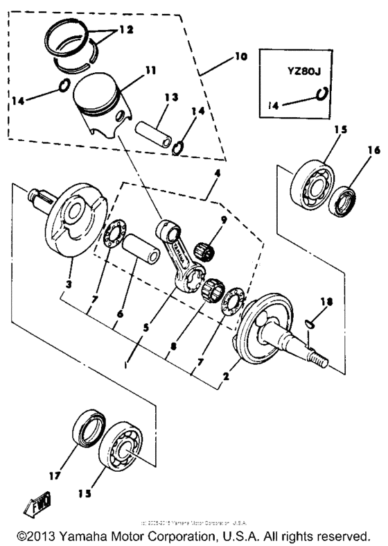 Crankshaft-piston