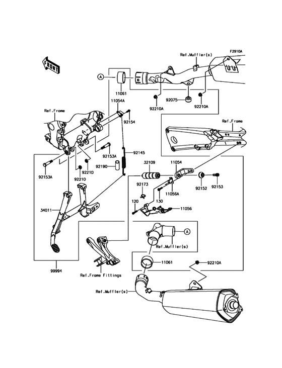 ZX1400 Accessory(Center Stand)