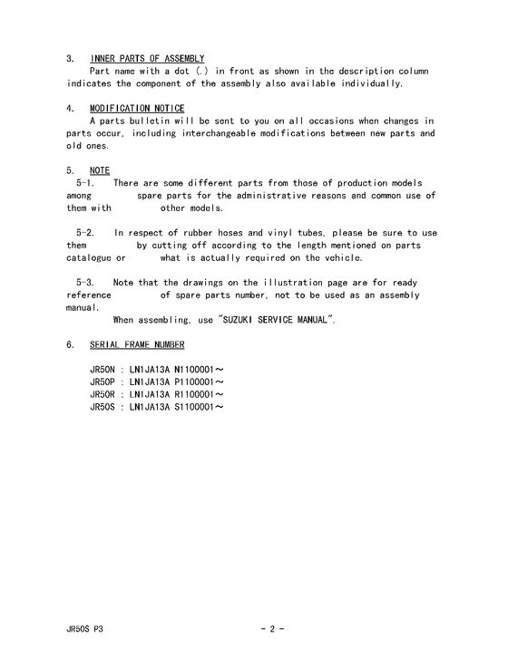 JR50 Catalog preface