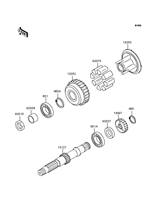 Secondary shaft