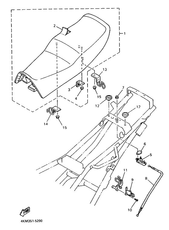 XJ900S Сиденье