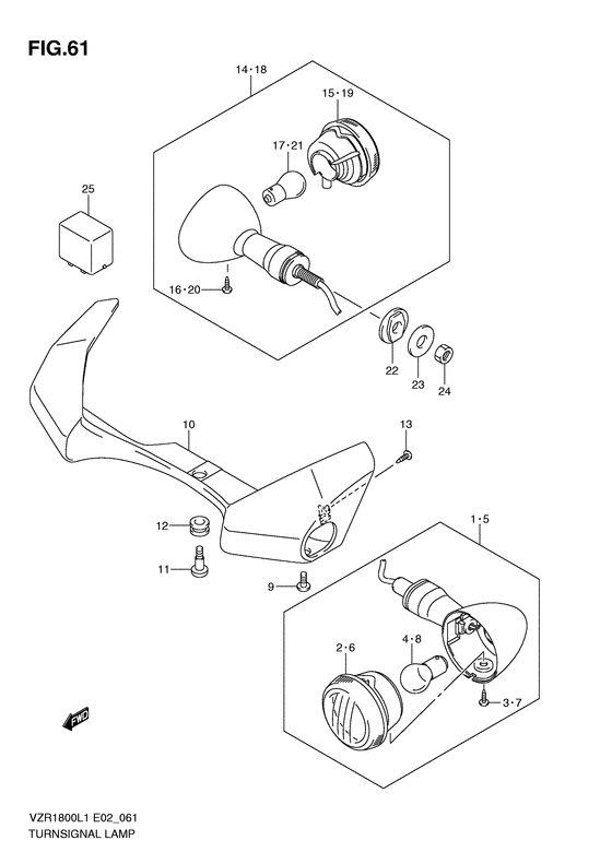 VZR1800 Поворотники