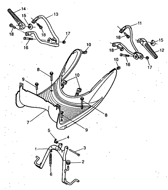 YH50 Stand. footrest