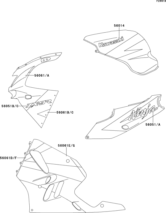 ZX900 Decals(ebony / graystone / gray)