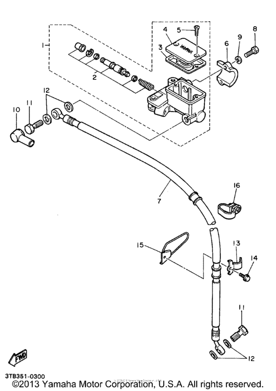XT600EB Главный тормозной цилиндр