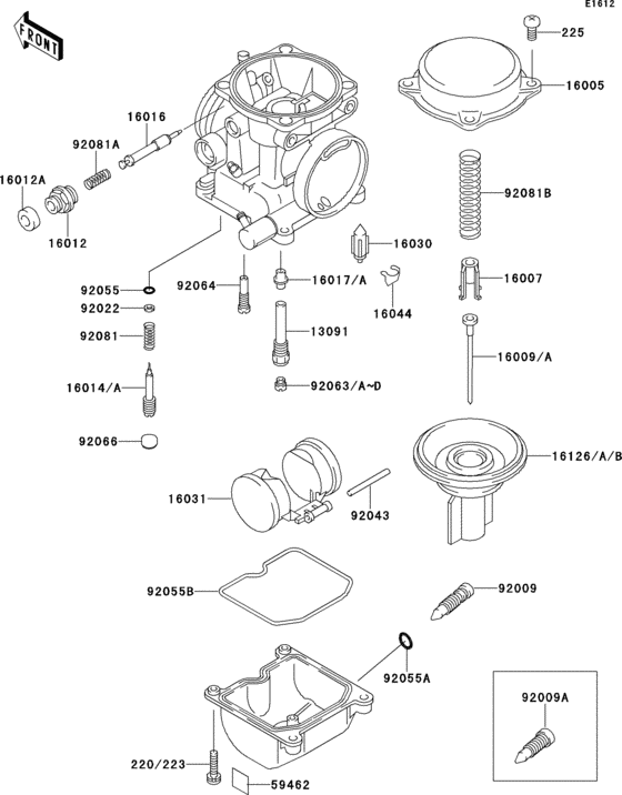 EX250 Carburetor parts(1 / 2)