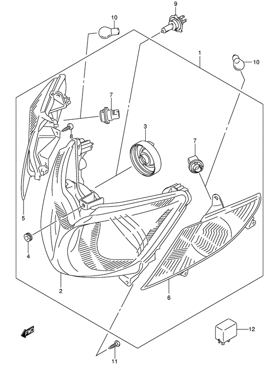 Front combination lamp