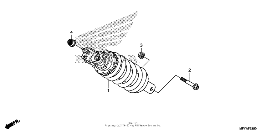 VT1300CS (ABS) Задние амортизаторы