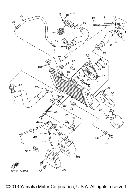 FZ6RZL Радиатор и Патрубки