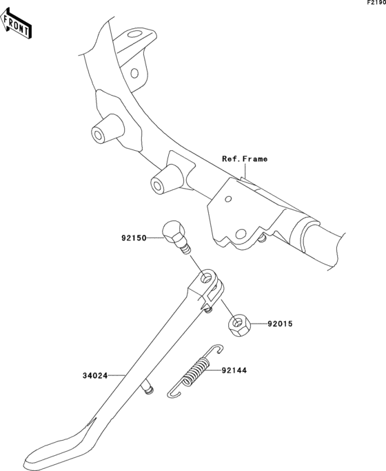 VN1500 Подножка