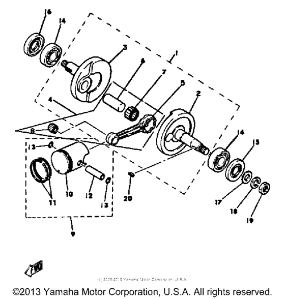 PW50J Коленвал,поршни