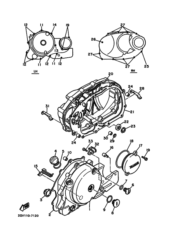 Crankcase cover ass`y  (v